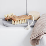 Itis Hantverk Knitted Washcloth with nail brushes in bathroom