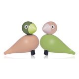 Kay Bojesen Pair of Lovebirds Light Green & Rose