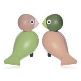 Kay Bojesen Pair of Lovebirds Light Green & Rose