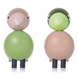 Kay Bojesen Pair of Lovebirds Light Green & Rose