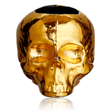 Kosta Boda Still Life Skull Votive Gold