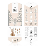 Lovi Set Of 6 Mini Angel Decorations 6.5cm Natural Wood