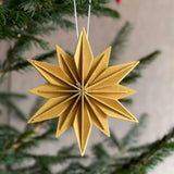 Lovi Star Decoration 10cm Set of 4 Honey Yellow