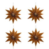 Lovi Star Decoration 10cm Set of 4 Cinnamon Brown
