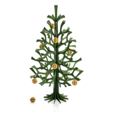 Lovi Spruce Tree 30cm Forest Green With Honey Yellow Mini Baubles