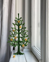 Lovi Spruce Tree 30cm Forest Green With Honey Yellow Mini Baubles