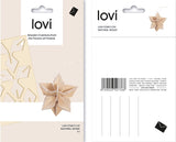 Lovi Hanging Birch Star 5cm Natural Wood