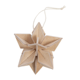 Lovi Hanging Birch Star 5cm Natural Wood