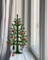 Lovi Spruce Tree 30cm Forest Green With Red Mini Baubles
