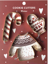 Pluto 3 Piece Winter Cookie Cutters Gold