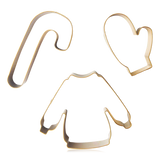 Pluto 3 Piece Winter Cookie Cutters Gold