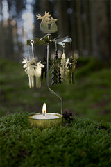 Pluto Rotary Candle Holder Moose Love Gold