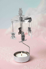 Pluto Rotary Candle Holder Miffy Winter Silver