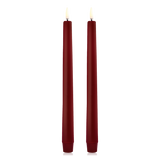 Uyuni Lighting LED Taper Candle 2 Pack 2.3 x 25cm Carmine Red