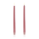 Uyuni Lighting LED Taper Candle 2 Pack 2.3 x 25cm Dusty Rose
