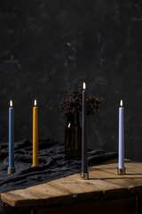 Uyuni Lighting LED Taper Candle 2 Pack 2.3 x 25cm Hazy Blue