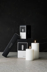 Uyuni Lighting LED Pillar Candle Nordic White 10.1 x15cm