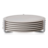 Zone Denmark Singles Coasters With Holder Warm Grey