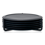 Zone Denmark Singles Coasters With Holder Black