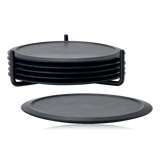 Zone Denmark Singles Coasters With Holder Black