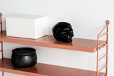 Kosta Boda Still Life Skull Votive Black