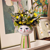 Bjørn Wiinblad Ceramic Eva Vase 23cm Green