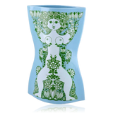 Bjørn Wiinblad Nina Vase 28.5cm Light Blue & Green