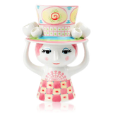 Bjørn Wiinblad Ceramic Vase Lady With Hat 20.5cm Pink & Yellow