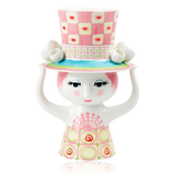 Bjørn Wiinblad Ceramic Vase Lady With Hat 24.5cm Pink & Yellow