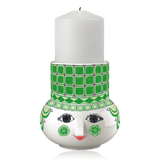 Bjørn Wiinblad Ceramic Olga Block Candle Holder Green