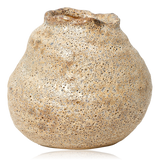 Broste Copenhagen Alma Ceramic Vase Sand with white background