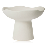 Broste Momo Stoneware Candle Holder Matt White Small