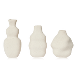 Broste Cornelia Stoneware Vase Set of 3 Matt White