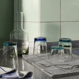 Broste Hue Mouthblown Glass Carafe Blue