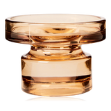 Broste Petra Glass Pillar Candle Holder Small Indian Tan