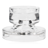 Broste Petra Glass Pillar Candle Holder Small Clear