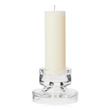 Broste Petra Glass Pillar Candle Holder Small Clear