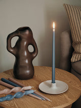 Broste Glossy Tapered Candles Nordic Blue Set of 4