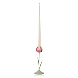 Broste Tulip Candle Holder Pink & Sage Large