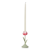 Broste Tulip Candle Holder Pink & Sage Small