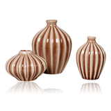 Broste Amalie Stoneware Vase Set of 3 Fawn