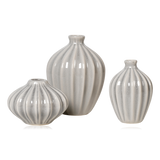 Broste Amalie Stoneware Vase Set of 3 Light Grey