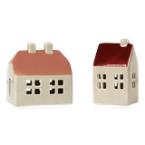 Broste Ceramic Bo Ornaments Nut Brown & Paprika Set of 2