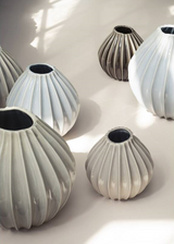 Broste Ceramic Wide Vase Off-White Small