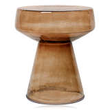 Broste Clara Glass Side Table Brown