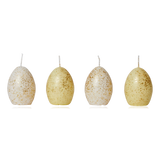 Broste Egon Figure Candle Set of 4 Butter Yellow & White