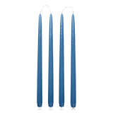 Broste Glossy Tapered Candles Nordic Blue Set of 4
