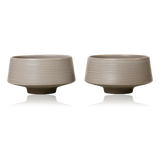 Broste Miko Stoneware Bowl Set of 2 Warm Grey