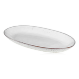 Broste Nordic Sand Stoneware Oval Serving Plate