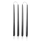 Broste Smooth Taper Candle Set of 4 Silver